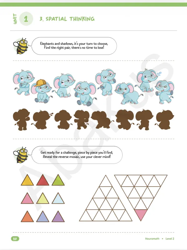 Workbook page: spatial thinking