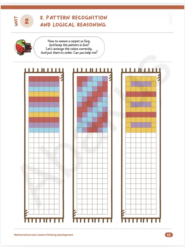 Workbook page: pattern recognition